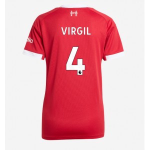 Liverpool Virgil van Dijk #4 Jalkapallovaatteet Naisten Kotipaita 2025-26 Lyhythihainen